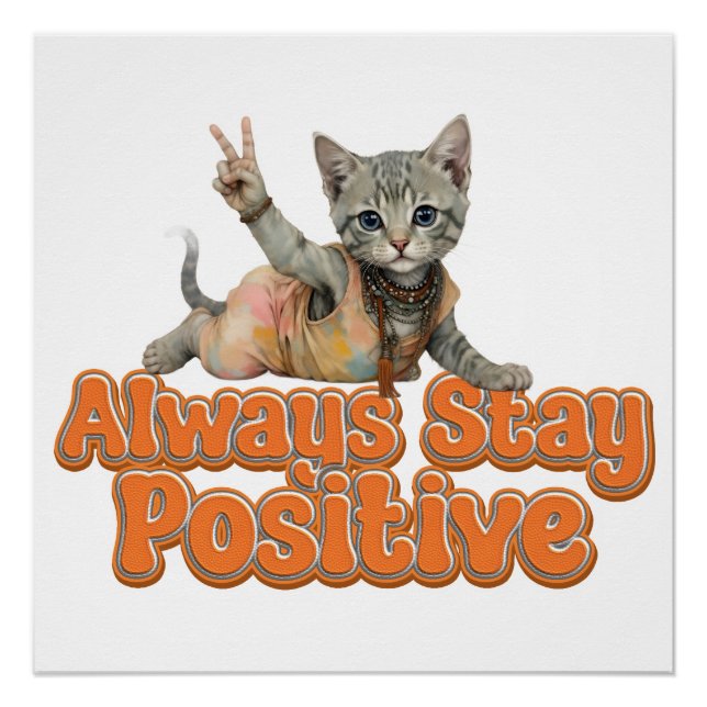 Custom Personalisiert Sloth Peace Hippie Poster (Vorderseite)
