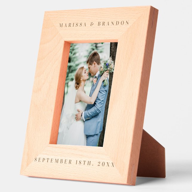 Custom Personalisiert Wedding Couple Names Foto Geätzte Rahmen (Custom Personalized Wedding Couple Names Photo Engraved Frames)