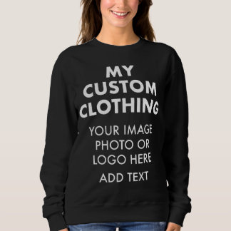 Custom Personalisierte FRAUEN'S BLACK SWEATSHIRT