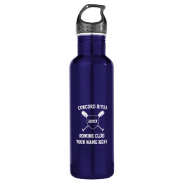 Custom Personalized Blue Rowing Club Crew Rower Edelstahlflasche