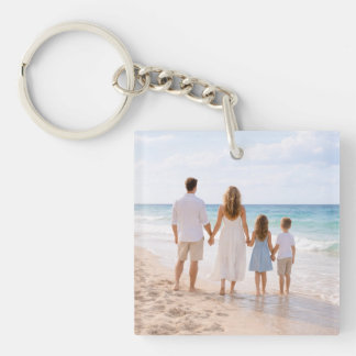 Custom Personalized Family Photo Schlüsselanhänger