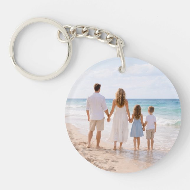 Custom Personalized Family Photo Schlüsselanhänger (Vorderseite)
