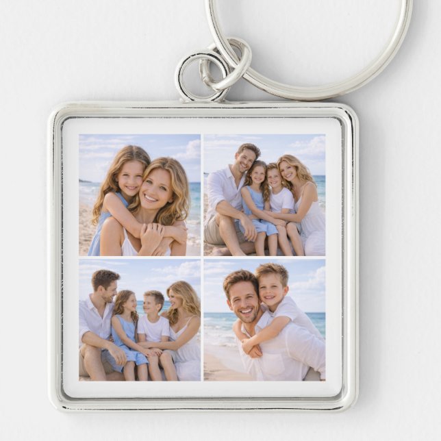 Custom Personalized Family Photo Schlüsselanhänger (Vorne)