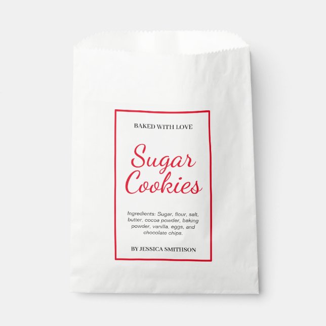 Custom Personalized Homemade label HM001_20sqv1 Geschenktütchen (Vorderseite)