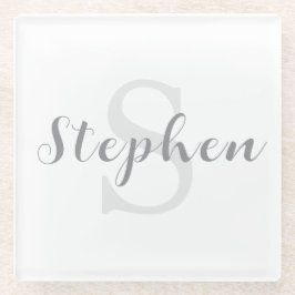 Custom Personalized Monogram Script Name Drink Glasuntersetzer