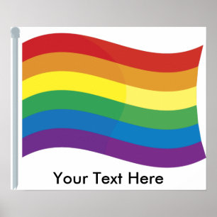 Custom Personalized Rainbow Flag Poster