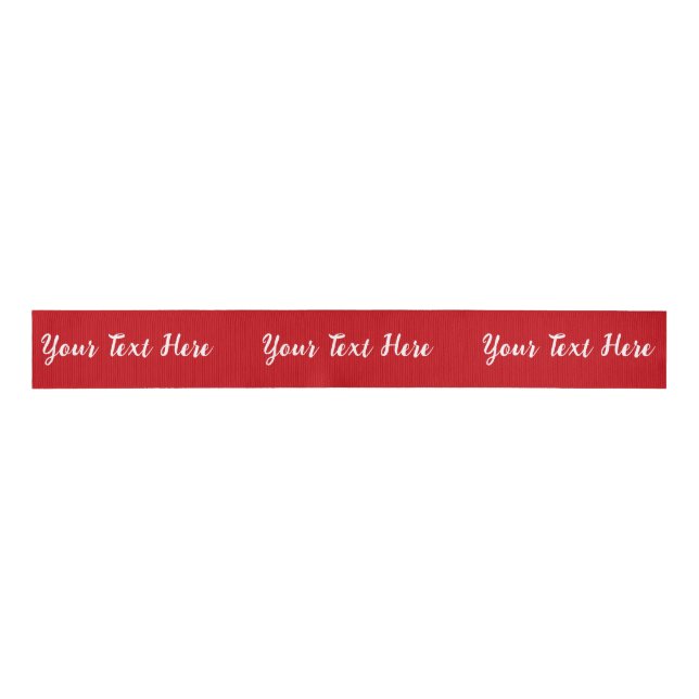 Custom Personalized Red Ribbon Ripsband (Vorderseite)