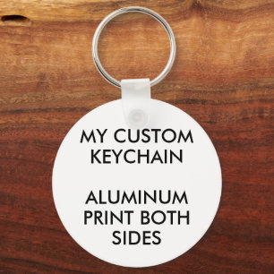 Custom Personalized ROUND ALUMINUM FOTO KEYCHAIN Schlüsselanhänger
