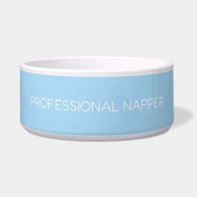 Custom Pet Bowl - "Beruflich Napper" Napf (Vorderseite)
