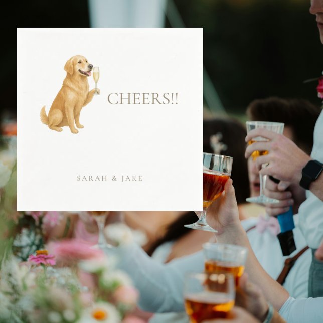 Custom Pet Cheers Wedding Napkins Serviette (Von Creator hochgeladen)