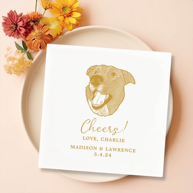 Custom Pet Cocktail Napkins Hochzeit Serviette (Von Creator hochgeladen)