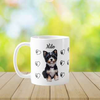 Custom Pet Dog Hearts Paws Coffee Mug