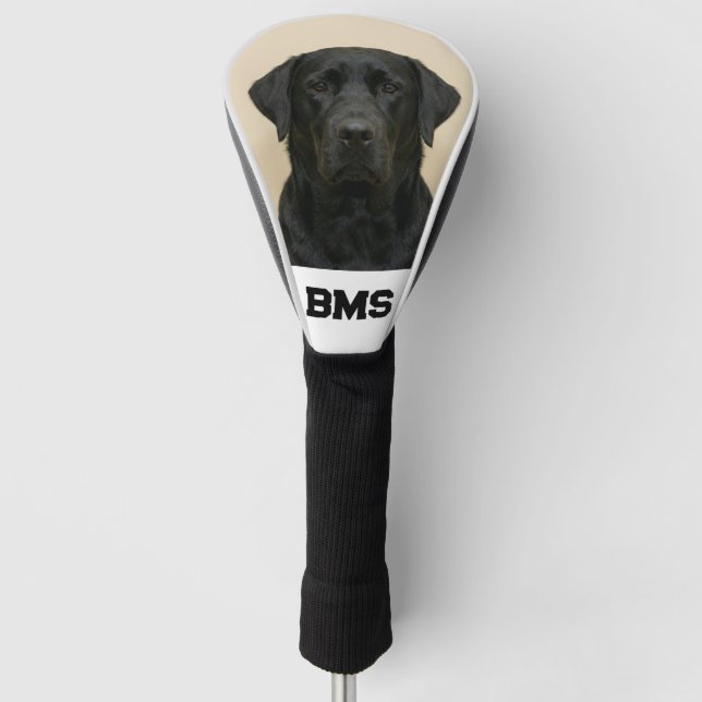 Custom Pet Dog Photo Black Labrador Personalized Golf Headcover (Vorderseite)