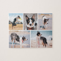Custom Pet Dog Photo Collage Jigsaw Puzzle