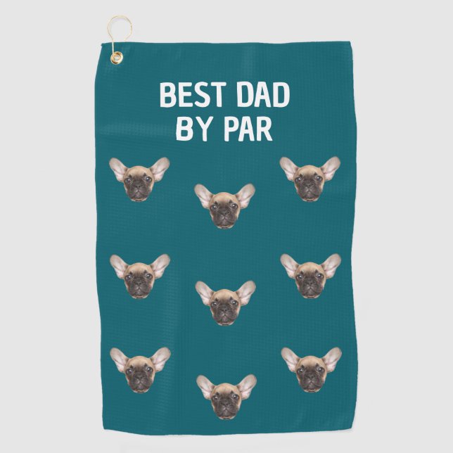 Custom Pet Face Hund Vater Cat Vater Personalisier Golfhandtuch (Vorderseite)
