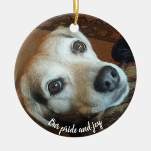 Custom Pet Foto 2 Seite Stolz und Freude Keramik Ornament