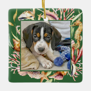 Custom Pet Foto Beach Weihnachten Keramikornament