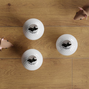 Custom Pet Foto Black Cat Personalisierte Golfbäll Golfball
