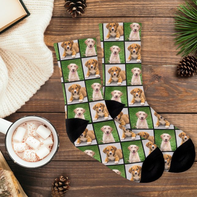 Custom Pet Foto Collage Hund Lover Socken (Von Creator hochgeladen)