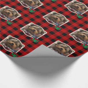 Custom Pet Foto Country Red Buffalo Karo Kariert Geschenkpapier