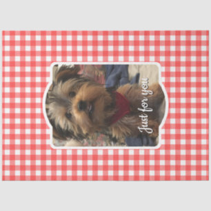 Custom Pet Foto Country Red Buffalo Karo Kariert Seidenpapier