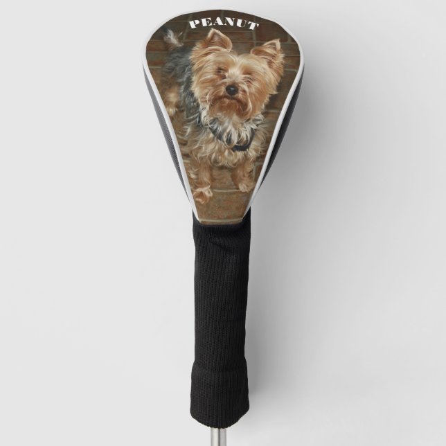 Custom Pet Foto Mit Monogramm Golf Head Cover Golf Headcover (Vorderseite)
