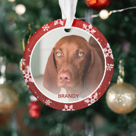 Custom Pet Foto & Name Weihnachten Ornament