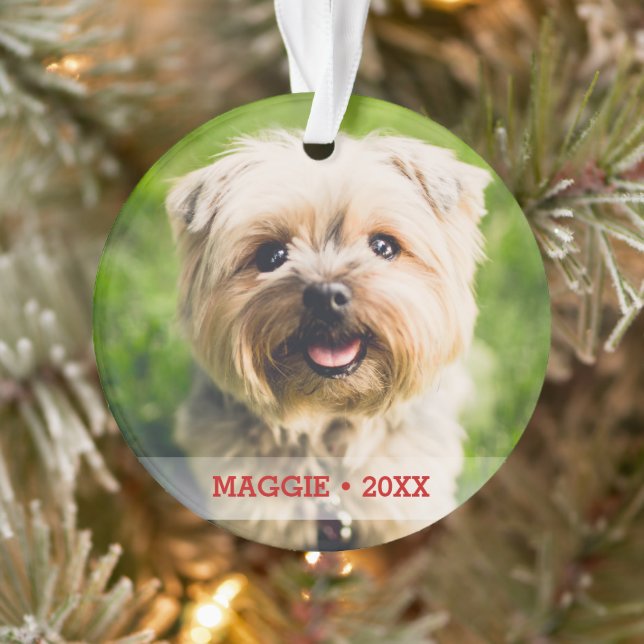 Custom Pet Foto Niedlich Dog Katze Weihnachtsbaum Ornament (Baum)