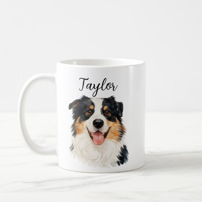 Custom Pet from Photo & Name – Personalized Dog Kaffeetasse (Links)