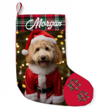Custom Pet Hund Foto Weihnachten Strumpf