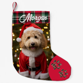 Custom Pet Hund Foto Weihnachten Strumpf Kleiner Weihnachtsstrumpf