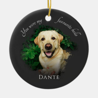Custom Pet Memorial Fotografy Grau Keramik Ornament