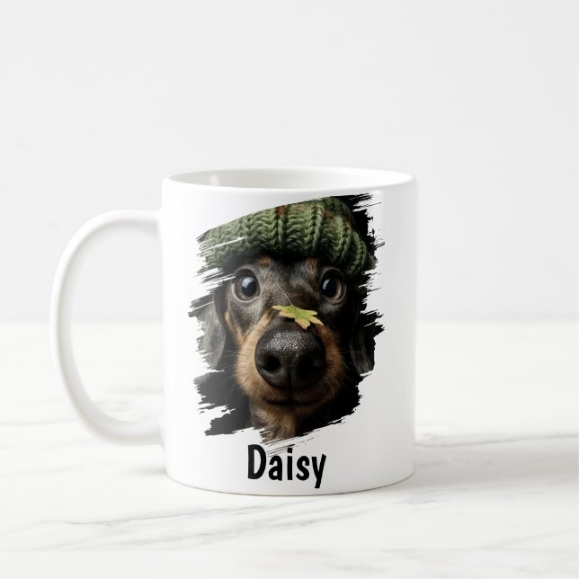 Custom Pet Name Photo Pet Lover Gift Kaffeetasse (Links)