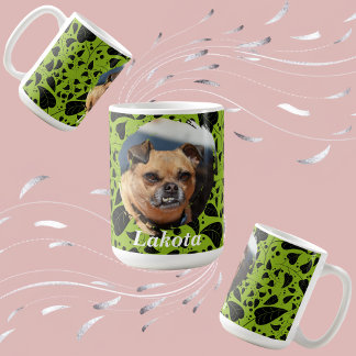 Custom Pet Parent Mug with Green & Black Plant  Kaffeetasse