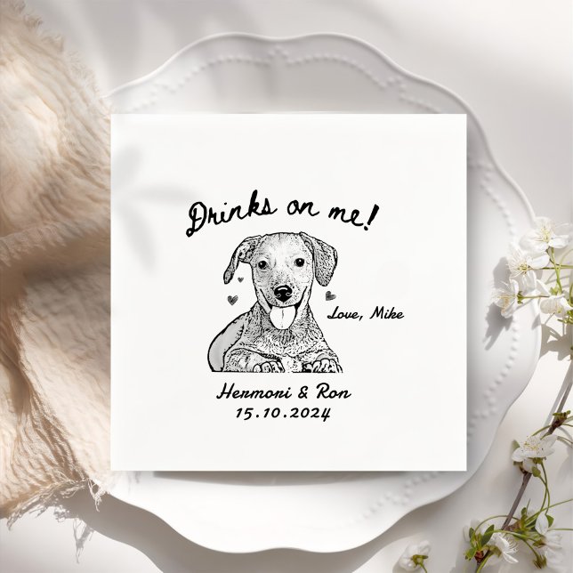 Custom Pet Personalisiert Simple Wedding Serviette (Von Creator hochgeladen)