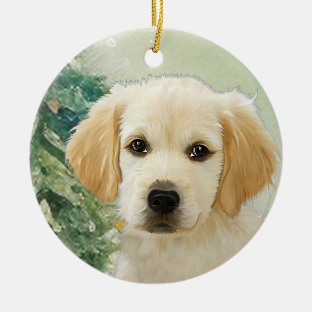 Custom Pet Photo Memorial - Cherished Keepsake Keramik Ornament (Vorne)