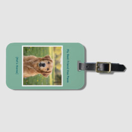 Custom Pet Photo & Name Durable Gepäckanhänger