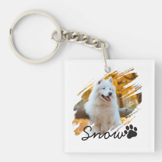 Custom Pet Photo & Name Modern Brushstroke Mug