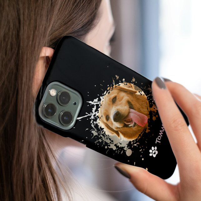 Custom Pet Photo & Name Phone Case – Modern Design iPhone 14 Hülle (Custom Pet Photo & Name Phone Case – Modern Design)