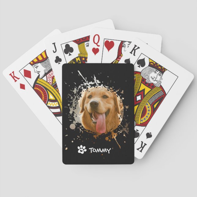 Custom Pet Photo Playing Cards with Name – Persona Spielkarten (Rückseite)