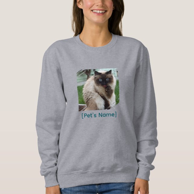 Custom Pet Photo Sweatshirt | Brushstroke Apparel (Devant)