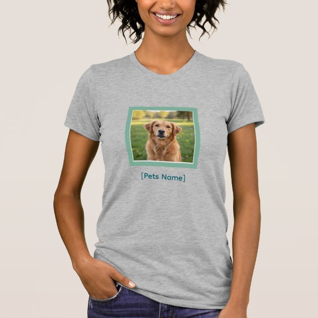 Custom Pet Photo T-Shirt for Dog & Cat Moms  (Vorderseite)