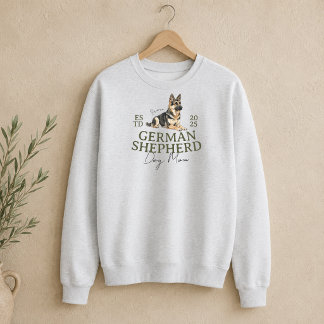 Custom Pet Portrait Dog Mama German Shepherd Sweatshirt