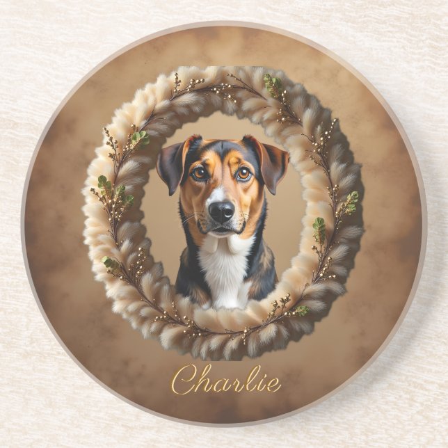Custom Pet Portrait – Just Upload a Simple Photo Getränkeuntersetzer (Vorne)
