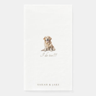Custom Pet Wedding Guest Napkins Serviette