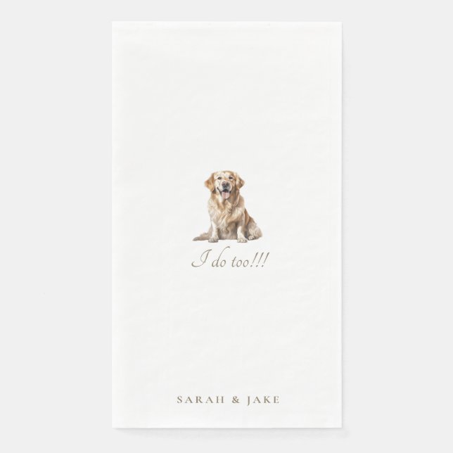 Custom Pet Wedding Guest Napkins Serviette (Vorderseite)