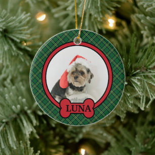 Custom Pet Weihnachten, Personalisiert Hund Foto Keramik Ornament