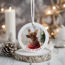 Custom Pet Weihnachtsschmuck - Personalisiertes Fo Ornament