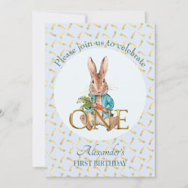 Custom Peter das Kaninchen Erster Geburtstag Einladung