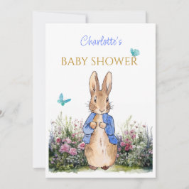 Custom Peter le lapin Baby shower Invitation